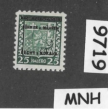 MNH stamp Sc 04  Overprint 1939 Germany  WWII Occupation of  BaM Czech  #9719