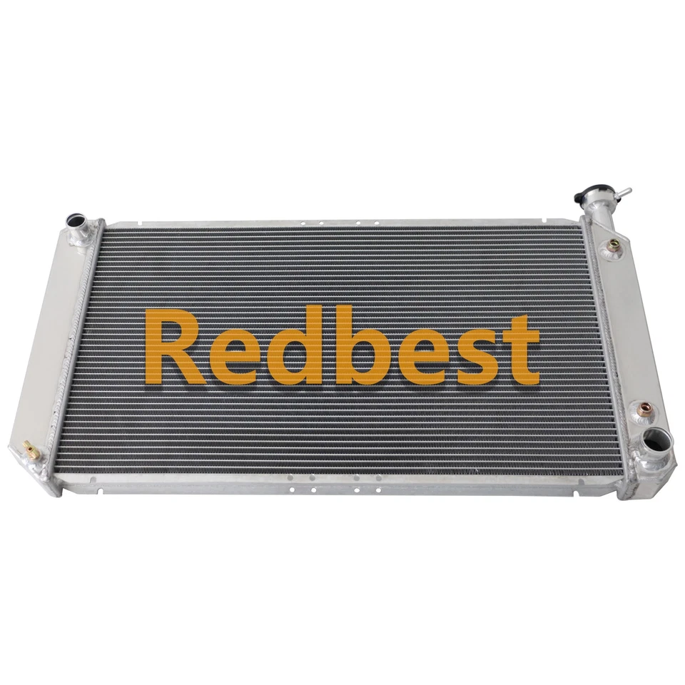 Radiador completo de aluminio de 2 filas para Chevy Express/GMC Savana 1996-2002 01 5,0 L V8 AT Foto 3 de 4