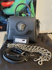 Versace Medusa Black Leather Top Handle Bag 1021601 Italy NWT 2300.