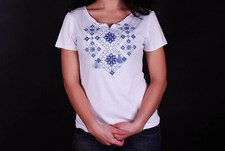 Vyshyvanka Traditional Embroidered Women Ukrainian blouse Ethnic Size XXL, White