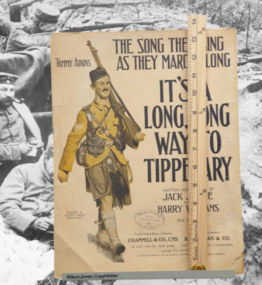 Original 1912 It s A Long, Long Way to Tipperary WWI Marching Song Sheet Music