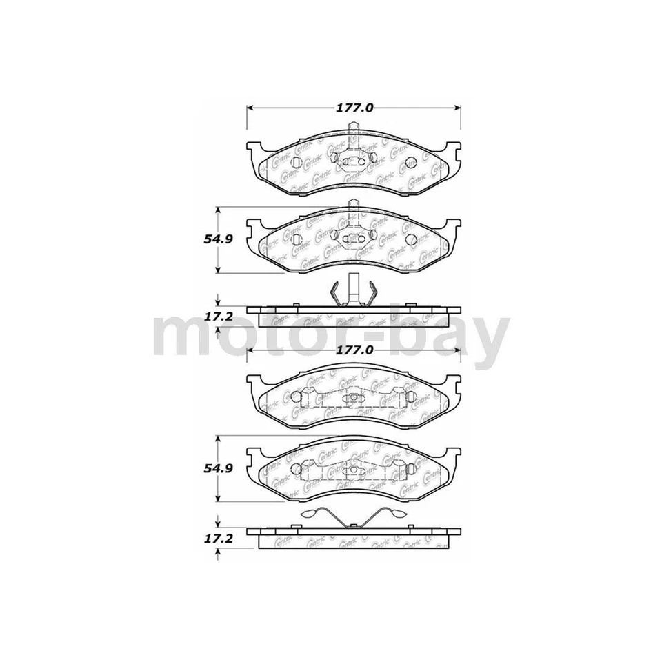 Pastillas de freno delanteras traseras para Jeep Grand Cherokee 1998 1997 1996 1995 1994 Foto 4 de 4
