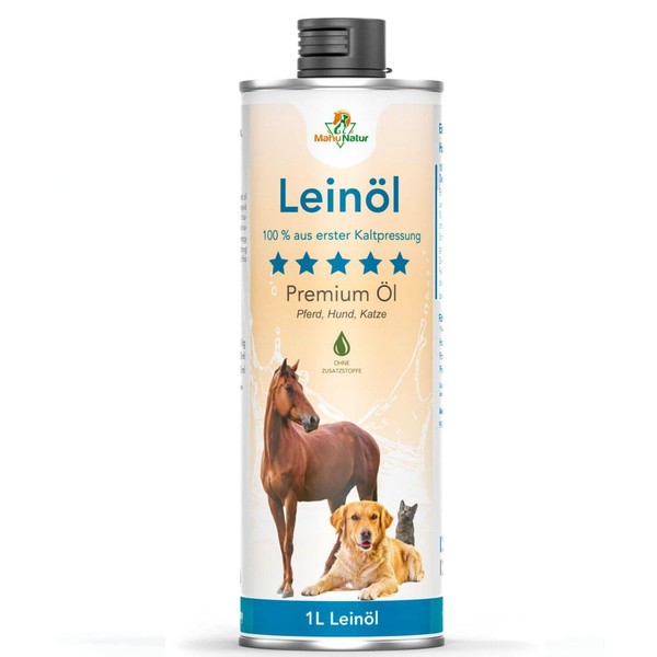 LeinöL Hund 1 Liter BarföL Barfen Fellwechsel Haar - Auch FüR Pferde Und Ponys-image