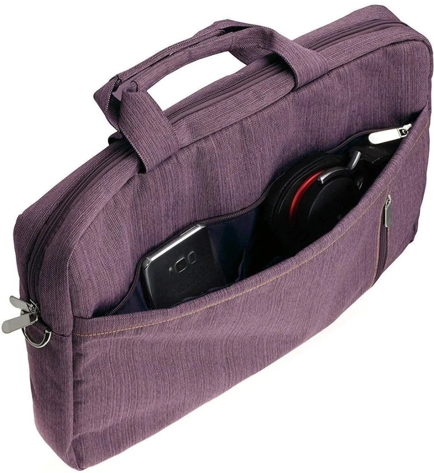 Navitech Purple Briefcase Bag for Laptop up to 16" Shoulder Strap NEW - Image 3 of 4