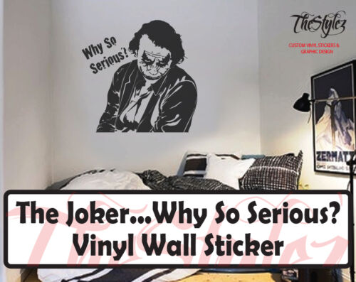 The Joker...Why So Serious? Silhouette Oversize Vinyl Wall Sticker - 第 1/4 張圖片