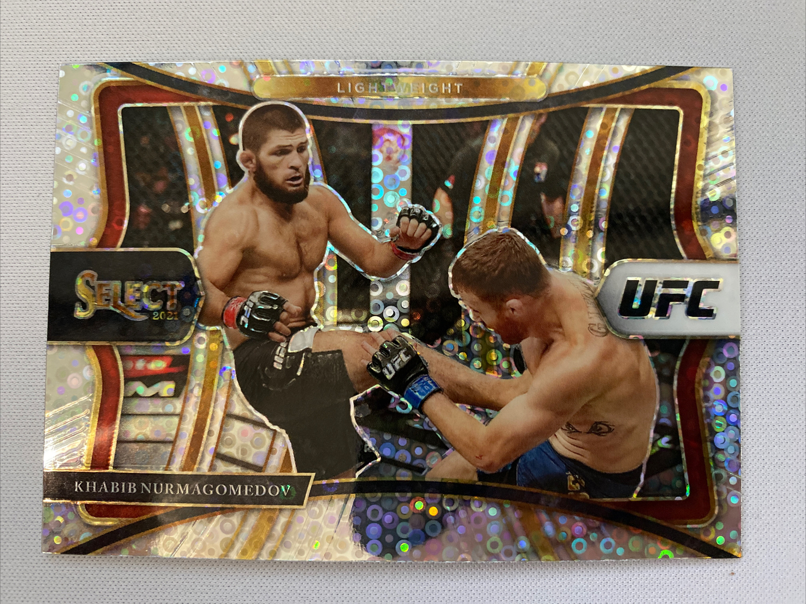 2021 panini ufc select khabib nurmagomedov silver disco Prizm premier level