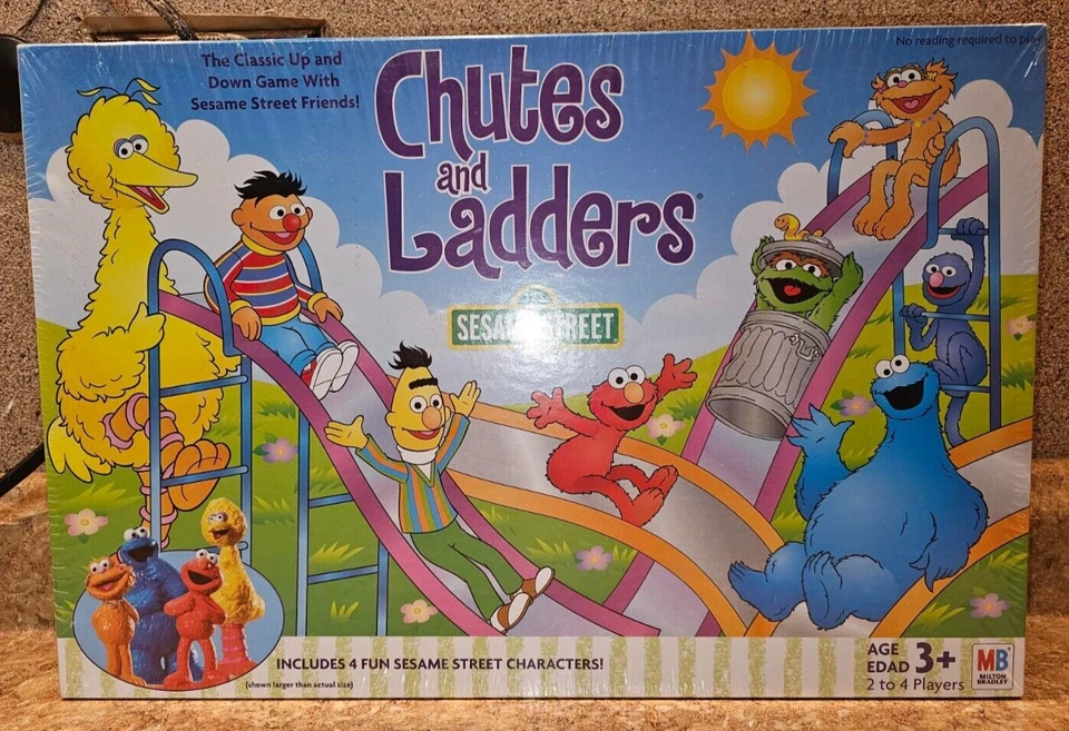 Chutes and Ladders Sesame Street Edition Milton Bradley 2004 New Factory Sealed - Image 2 of 4