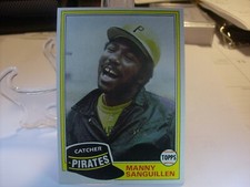1981 Topps Baseball  #226 - Manny Sanguillen DP - Pittsburgh Pirates  81-346