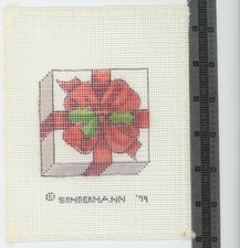 Vintage Linda Sondermann Present Ornament Hand Painted Needlepoint Canvas NEW