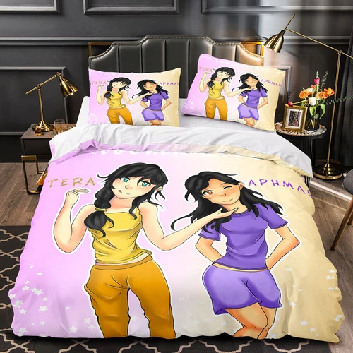 Juego de Sábanas 3D Aphmau Personajes Dibujos Animados 80x80 Funda de Almohada Funda Nórdica 135x200 - Imagen 11 de 11