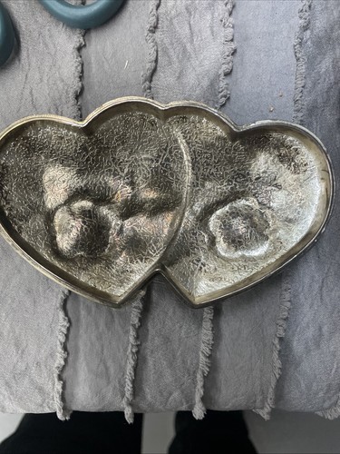 Vintage International Silver Company Double Heart Music Jewelry Trinket Box 1994 - Picture 4 of 7