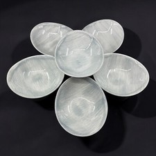 Lot of 6 Vintage Freeform Caribbean Grey Salt Cap Cups - Mint Condition