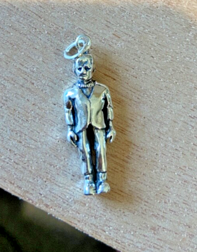 Sterling Silver 12x32mm Halloween Frankenstein Charm! concave back - Picture 6 of 6