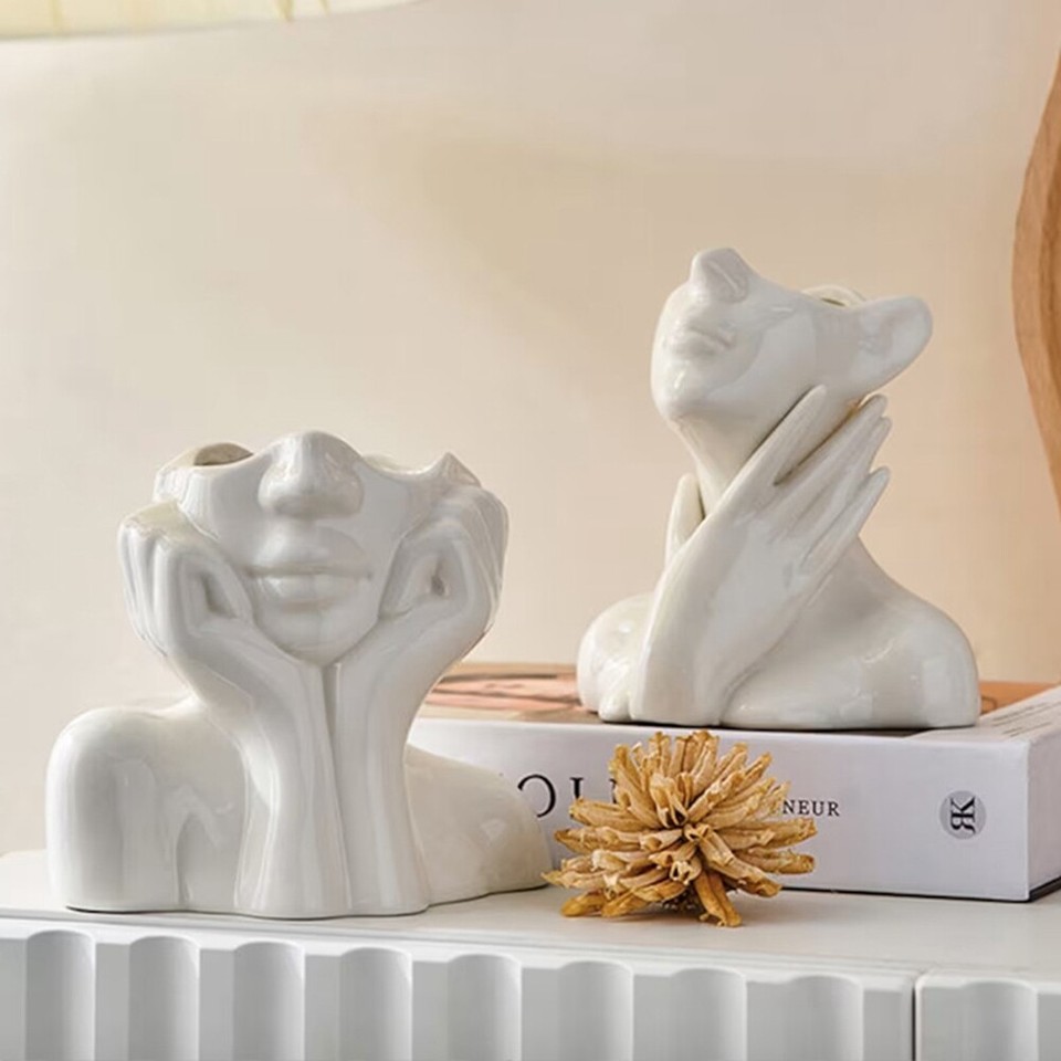 Nordique Vase à Fleurs Femmes Corps Demi Pot de Fleur Vase en