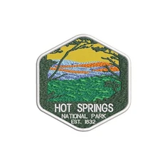 Hot Springs National Park Patch Iron-On Embroidered Applique Nature Badge Gifts