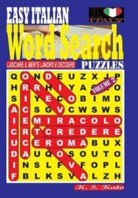 Easy Italian Word Search Puzzles, Paperback by Kato, K. S., Like New Used, Fr...