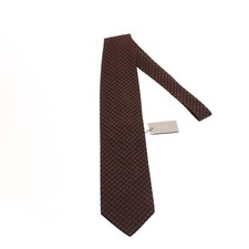 Tom Ford NWT Neck Tie in Black/Brown Textured Silk/Acrylic Blend Made in Italy