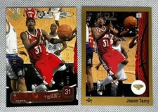 Jason Terry - 2002-03 UD Authentics Gold & Upper Deck UD Exclusives /100 SP Lot