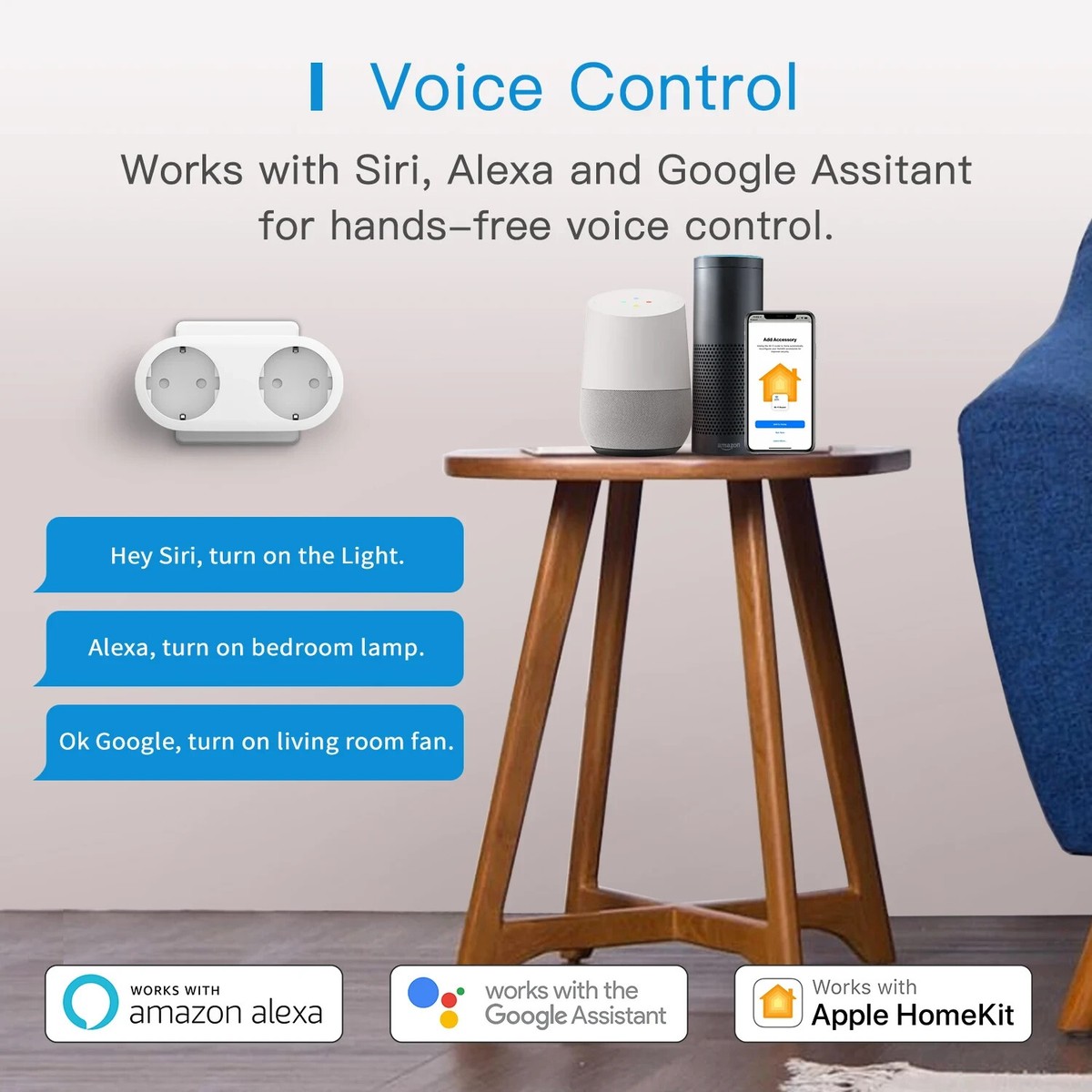 In Smart WiFi Plug Socket APP Control Amazon Alexa Google Home