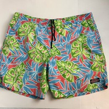 Vineyard Vines Tropical Swim Trunks Mens L Mesh Lined Board Shorts Pockets READ