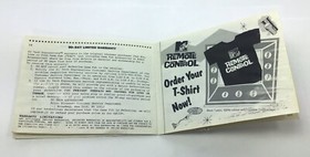 Nintendo NES MTV Remote Control Instructions Manual ONLY (READ DESC)