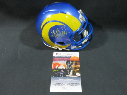 KURT WARNER SIGNIERTER RAMS SPEED RIDDELL MINIHELM JSA COA - Bild 1 von 4