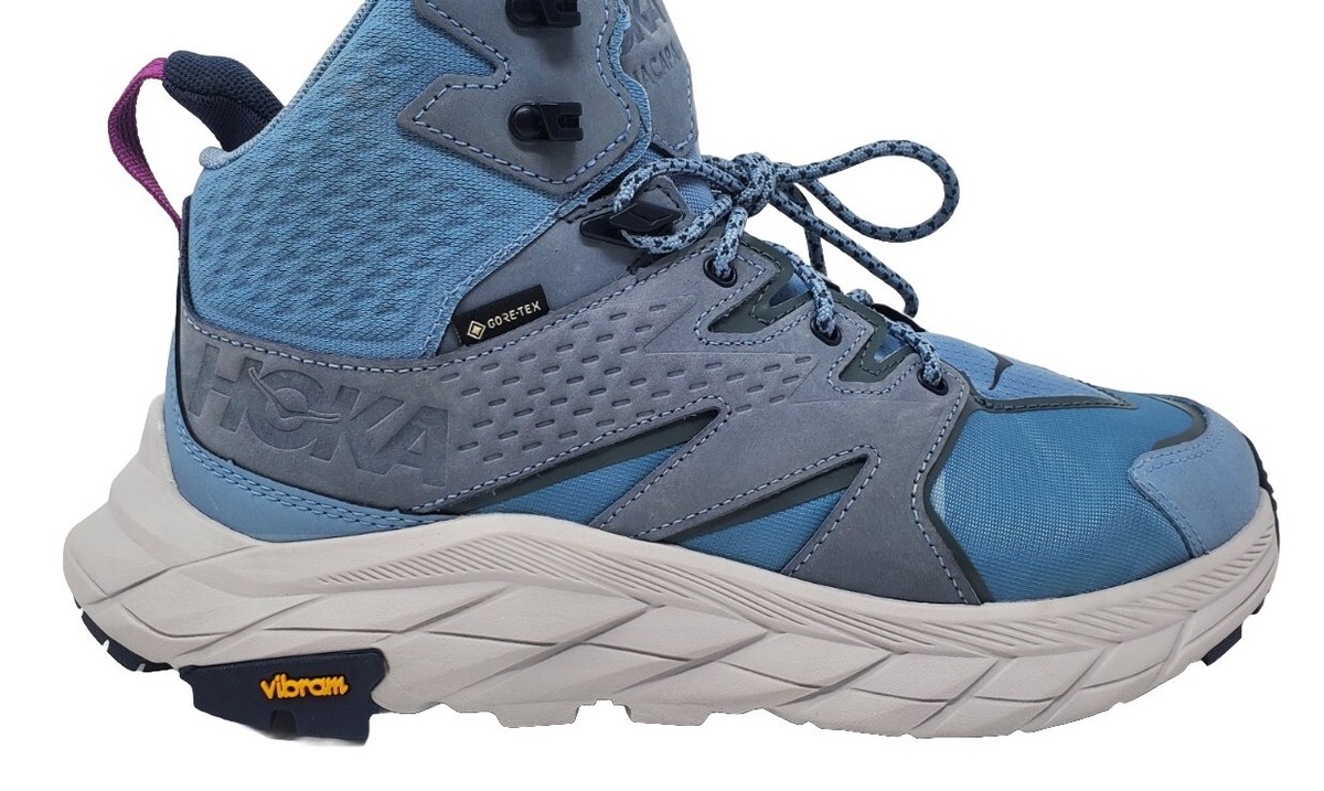 Hoka One One Anacapa Gore-Tex Mid Vibram Hiking Boots Shoes Blue