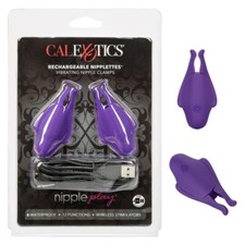 Nipply Play Rechargeable Nipplettes Multi Function Vibrating Sex Toy Purple