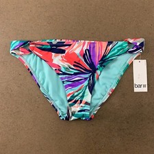 Bar III Women's Size Medium Colorful Floral Cheeky Bikini Swim Bottom NWT