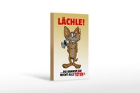 Holzschild Spruch 12X18Cm LäChle Du Kannst Sie Nicht Alle TöTen Schild