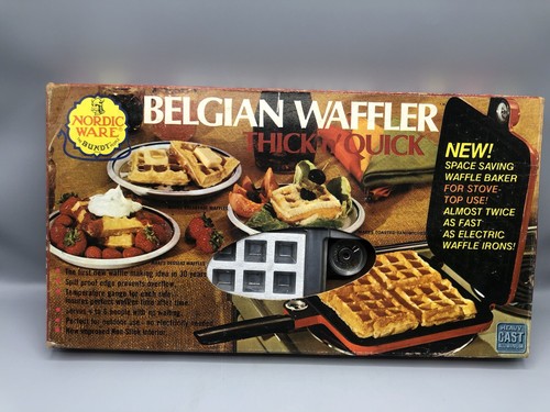 Vintage Nordic Ware Belgian Waffler Stove Top Camping Waffle Aluminum USA