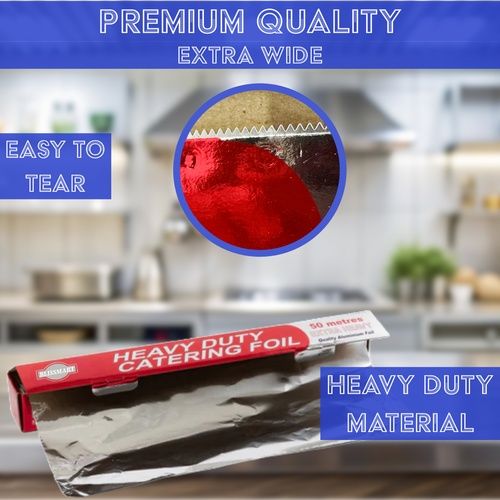 Kitchen Foil Aluminium Tin Foil Heavy Duty Catering Foil Wrap For Food Oven Bake - Picture 21 of 35