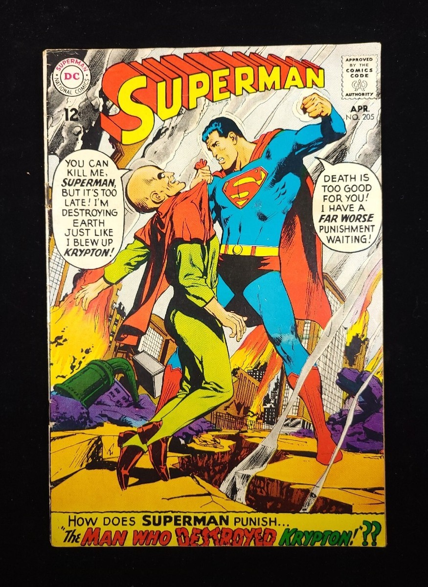 SUPERMAN コミック Superman #205 DC Comics 1968 : The Man Who Destroyed Krypton