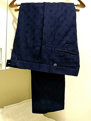 36W/32 Blue Linen Dress Pants | eBay