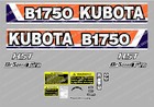 KUBOTA B1750 HST COMPACT TRACTOR DECAL STICKER
