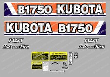 KUBOTA B1750 HST COMPACT TRACTOR DECAL STICKER