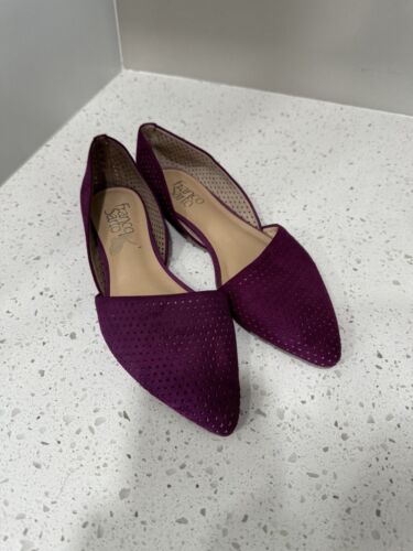 Sarto By Franco Sarto Women Diva Pointed Toe Flats Size 7M Slip On Purple Suede - Imagen 1 de 3
