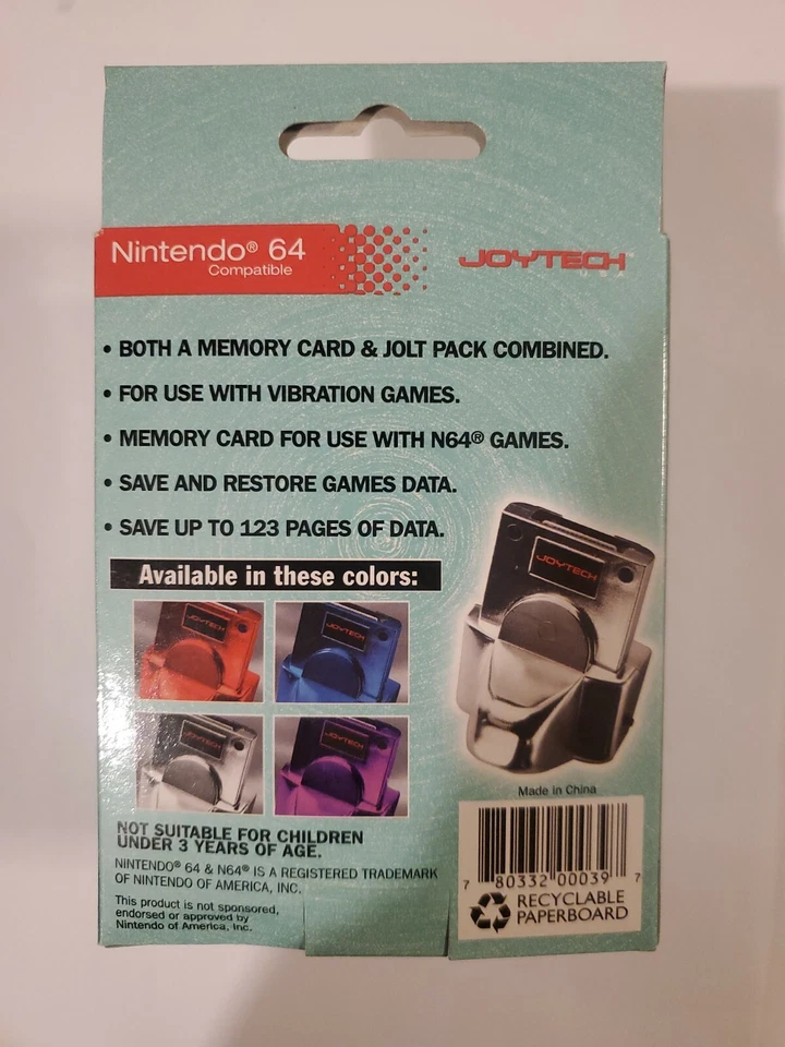Vintage JOYTECH Advanced Jolt Pack 2-in-1. Compatible with Nintendo 64 - Image 3 of 4
