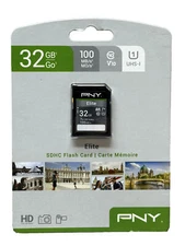 PNY 32GB Elite SDHC Flash Card Video Camera 100Mb/s LOT of 5