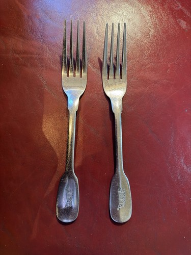 Rare Shoney's Restaurant Branded Set Of 2 Forks Memorabilia Big Boy Flatware