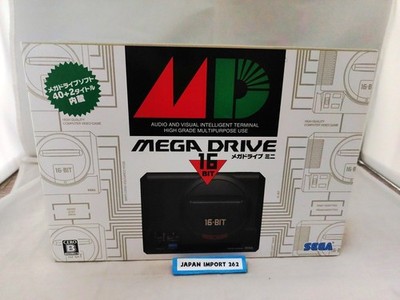 SEGA Mega Drive Mini 16 Bit Black with MEGADRIVE Classic Games and Controller