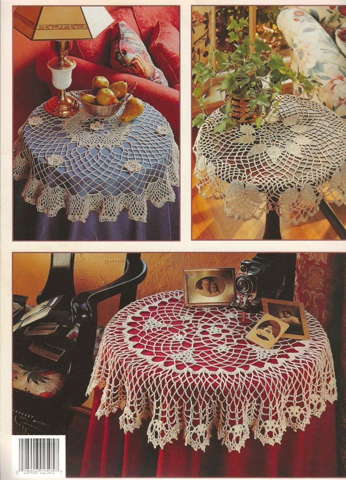 2 Leaflets with Crochet Patterns Heirloom Table Toppers & Thread Coasters 1990's - Image 4 of 4