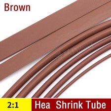 2:1Heat Shrink Tubing Brown- 1mm 1.5mm 2mm 2.5mm 3mm - 50mm Cable Heatshrink
