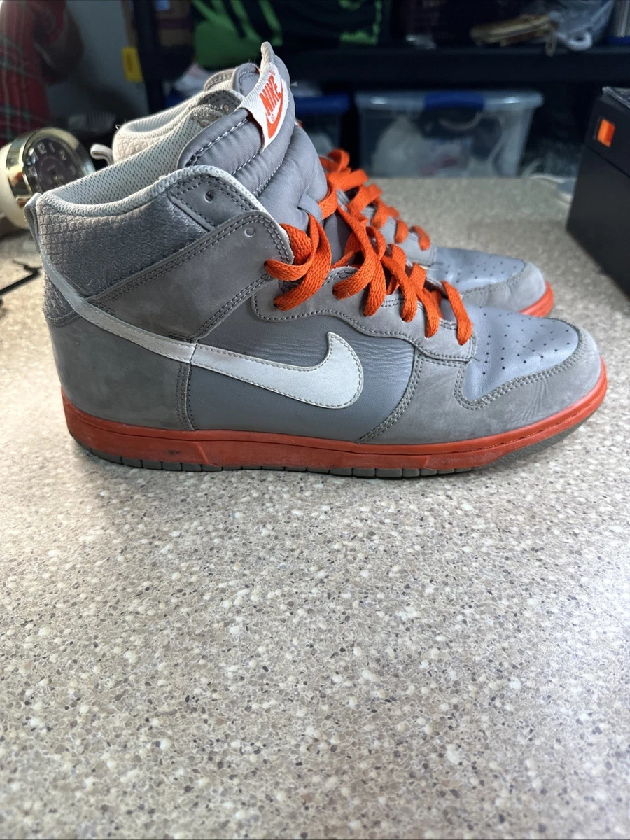 Nike Dunk High Light Charcoal Grey Team Orange 317982-012 Og Rare Men\'s Size 9.5 $_12.JPG?set_id=880000500F main image 2