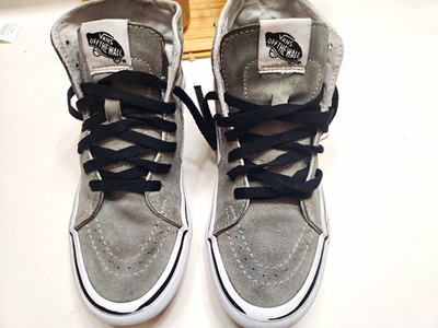 Vans Sk8-Hi High Top Skate Shoes - Sage Green/White - Men's 5 US /Women's 6.5 US