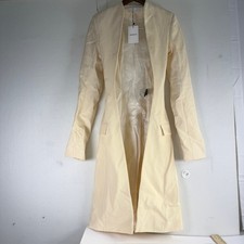 Maximilian Women's Cream Longline Blazer Jacket Size 6 New With Tag Farfetch