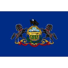 Brand New PENNSYLVANIA State Flag - Embroidered- 3x5’
