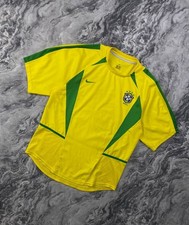 Nike Brazil 2002 Home Football Shirt Soccer Jersey Men Size M  Yellow