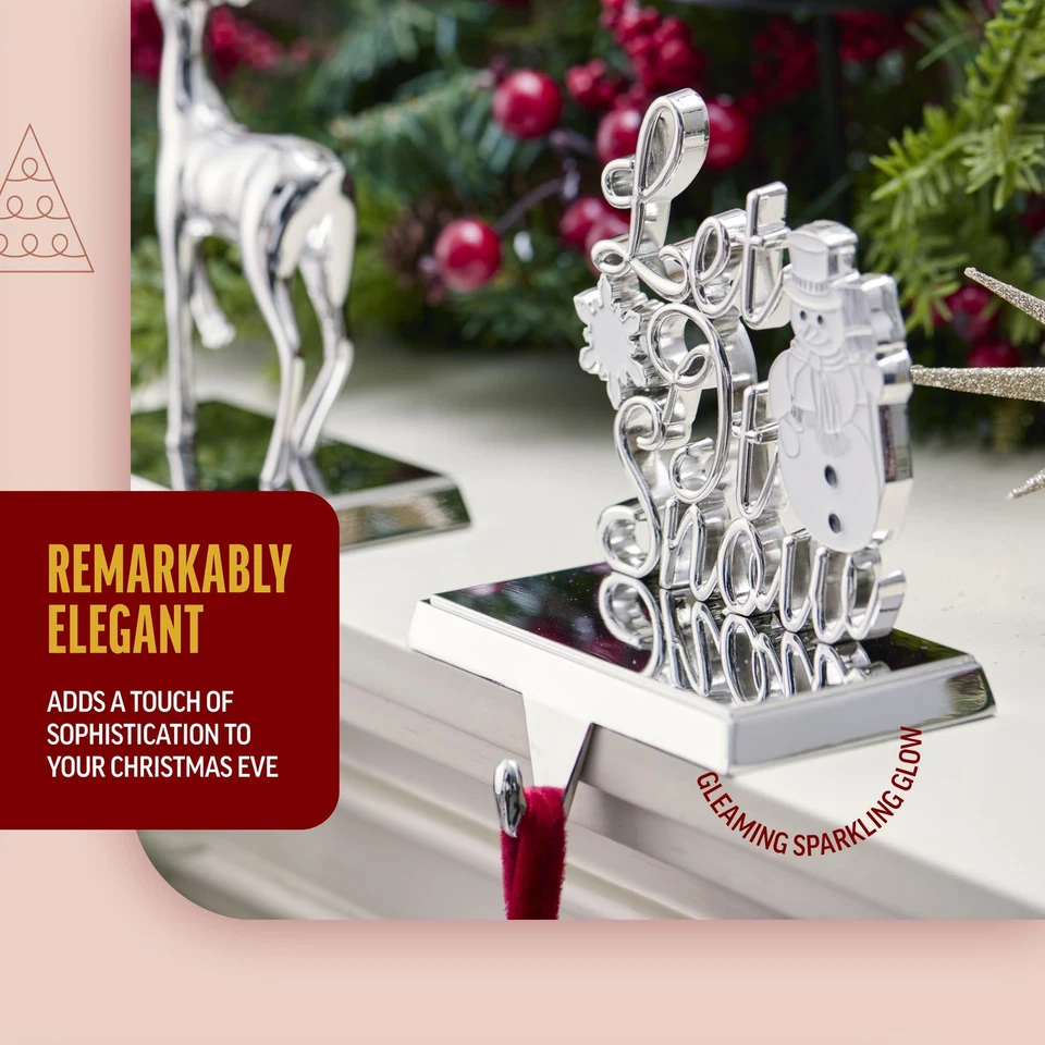 Soporte para medias de Navidad de metal Klikel muñeco de nieve blanco MPN 83411 Foto 3 de 4