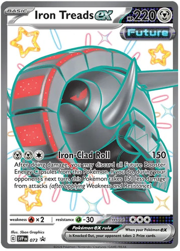 Iron Treads ex Shiny Holo Pokemon Scarlet & Violet Black Star Promo Card 073